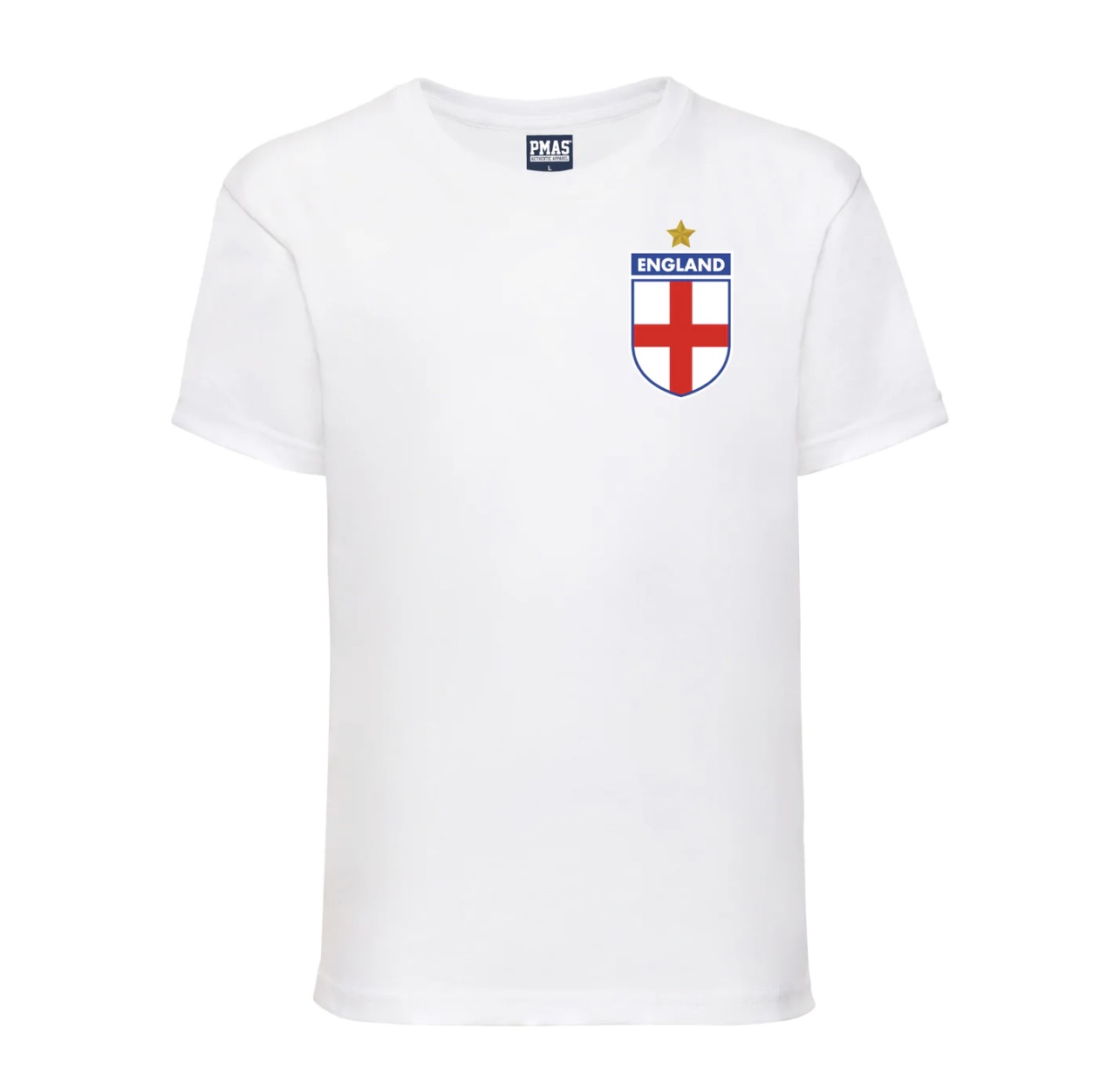 KIDS ENGLAND HOME PLATINI COTTON FOOTBALL T-SHIRT - WHITE