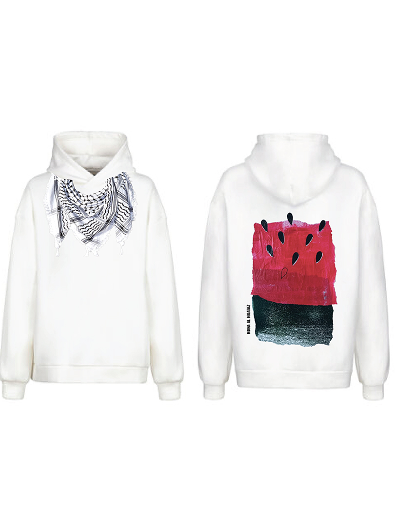 Palestine Hoodie Shmagh with Watermelon