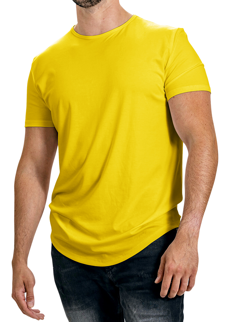 Yellow T-Shirt - Round Neck For Adults - Plain