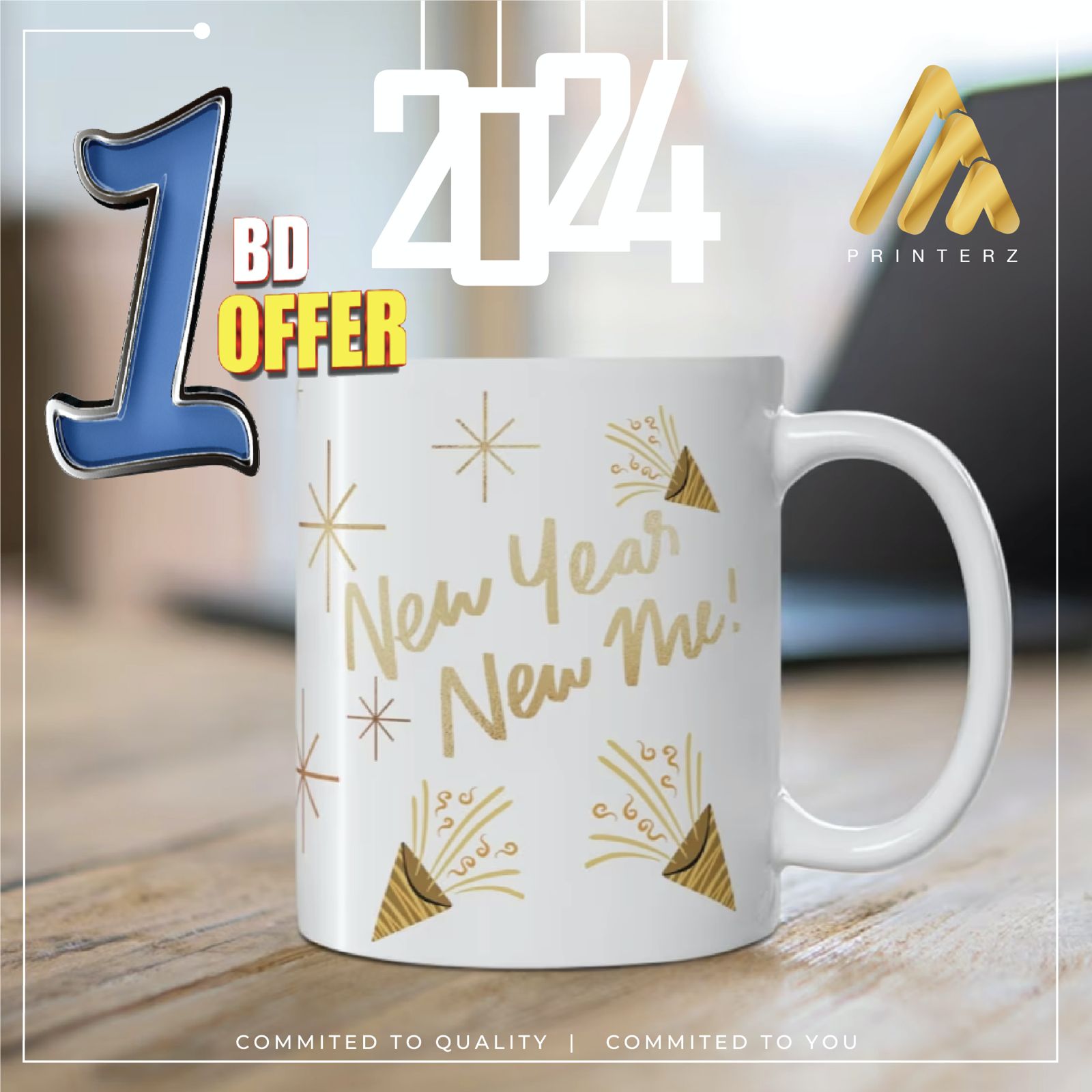 New Year New Me 2024 Ceramic Mug