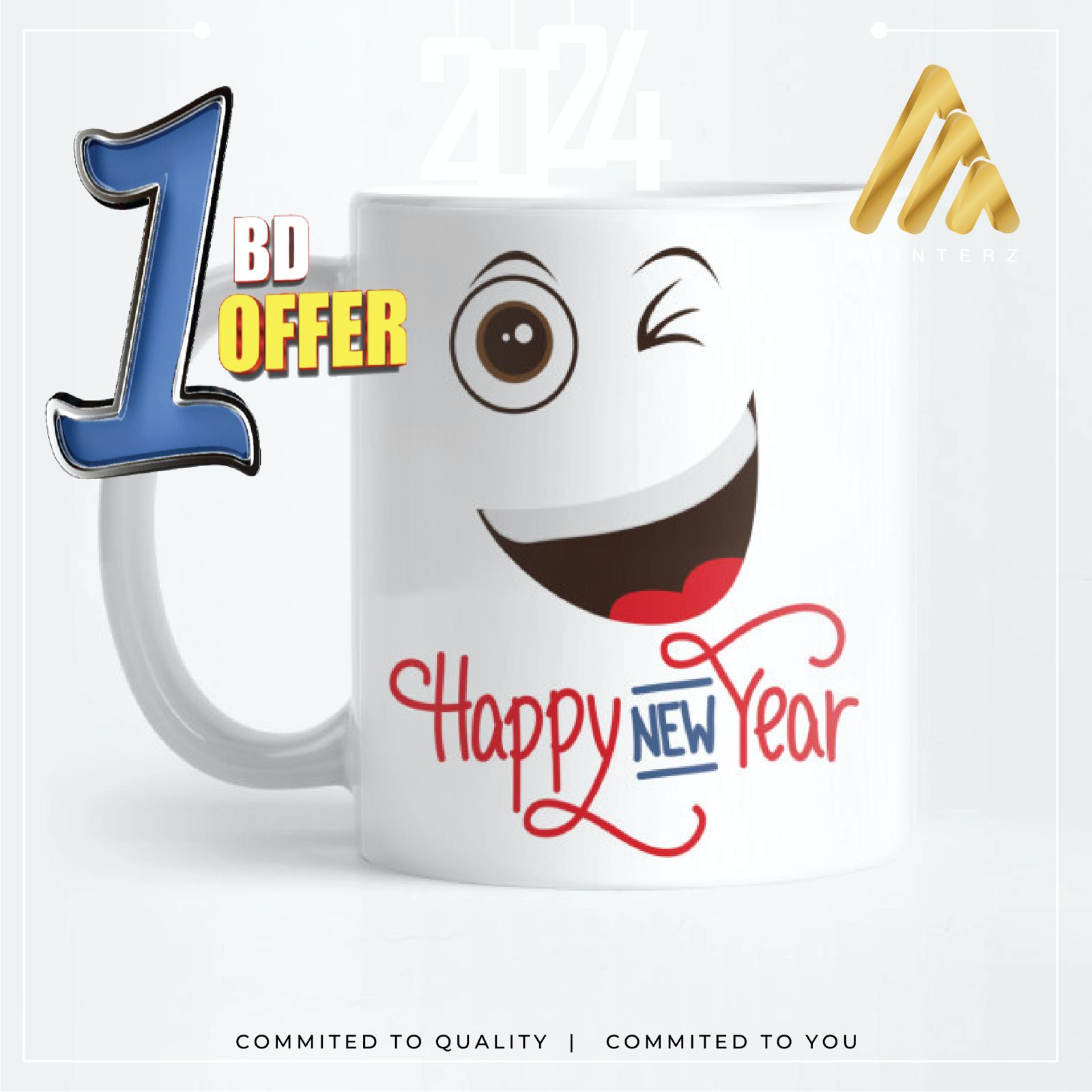 Ceramic Mug for Happy New Year 2024