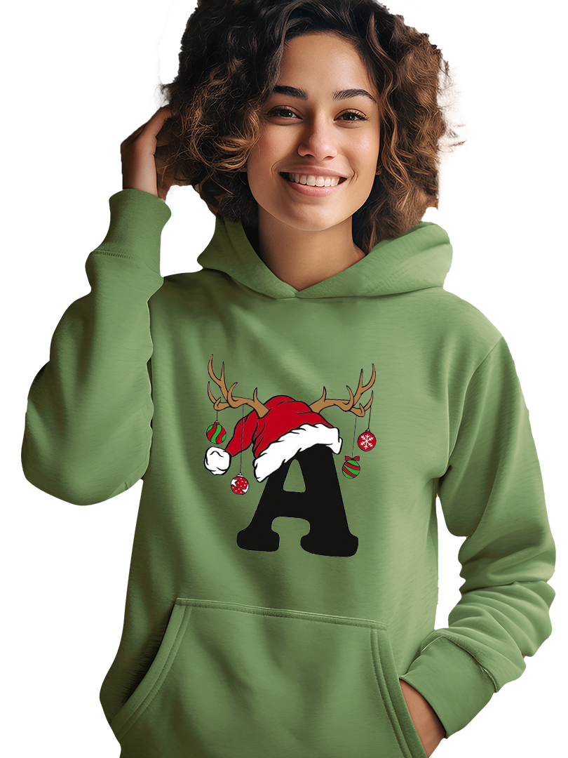 Cylender Green Christmas Hoodie for Adult's