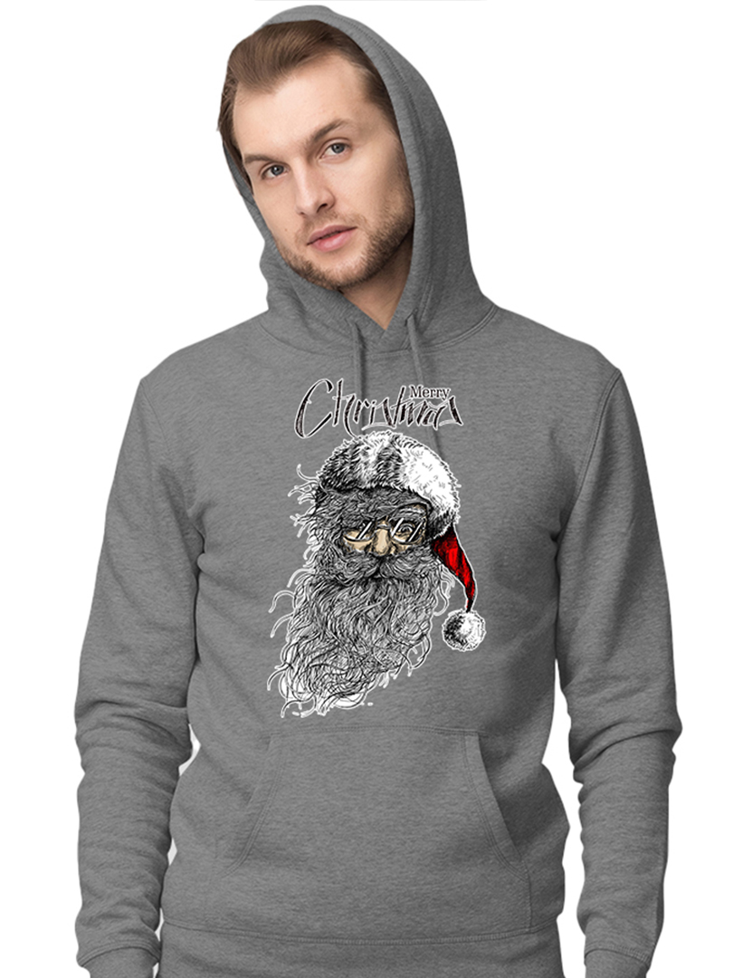 Dark Grey Christmas Hoodie for Adult's