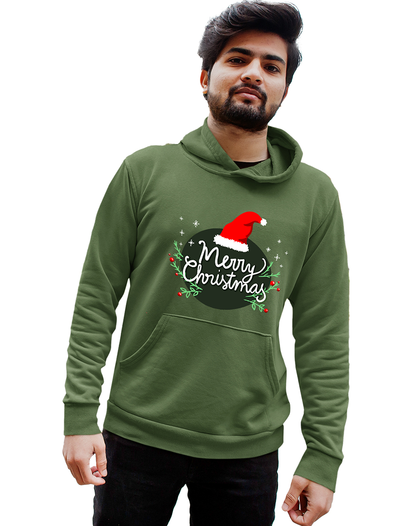 Pine Green Christmas Hoodie for Adult's