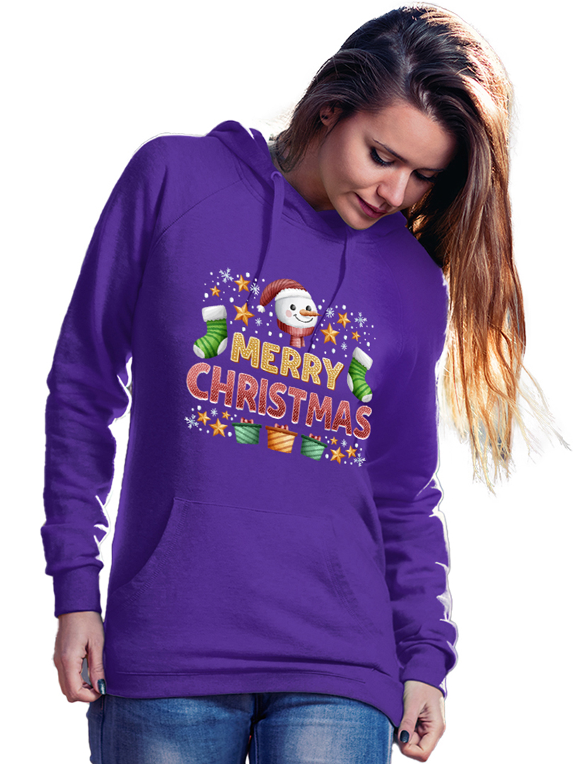 Purple Christmas Hoodie for Adult's