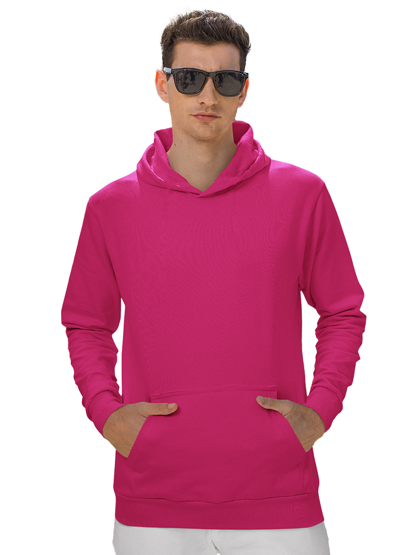 Exotic Pink Plain Hoodie for Adult's