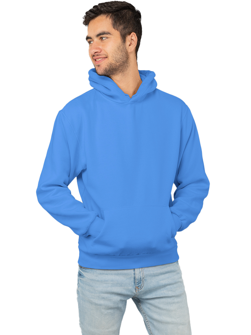 Aqua Blue Plain Hoodie for Adult's