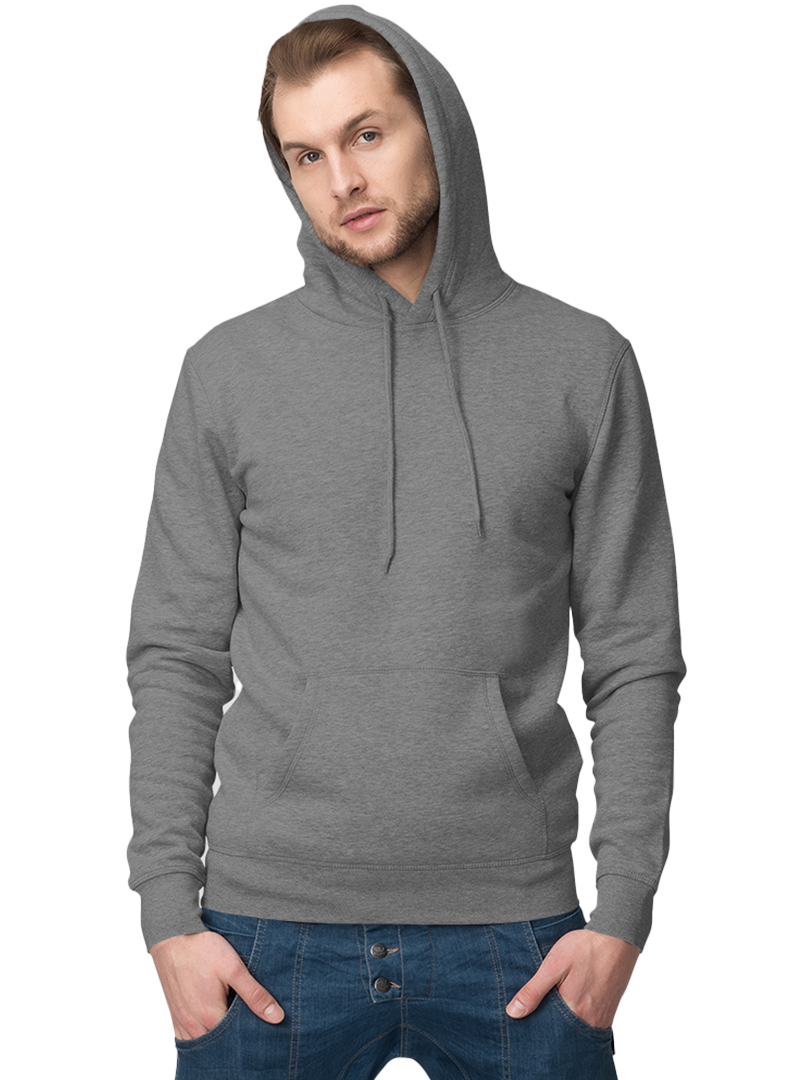 Dark Grey Plain Hoodie for Adult's