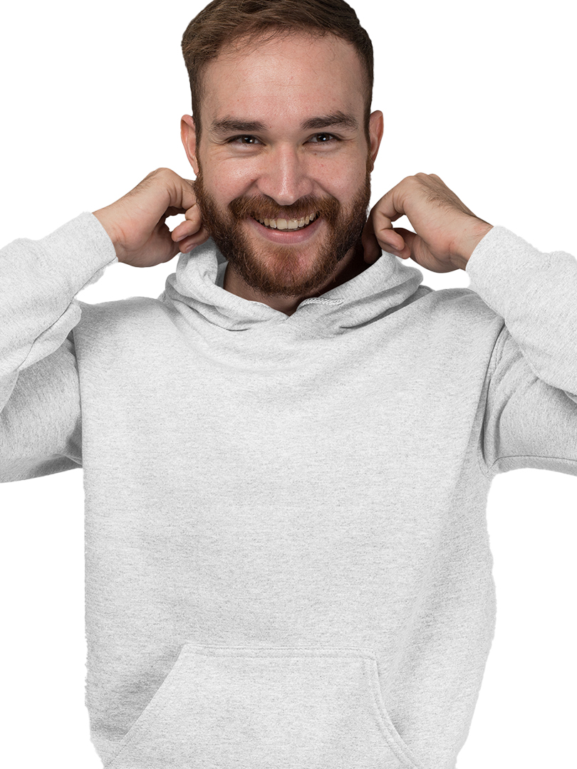 Light Grey Plain Hoodie for Adult's