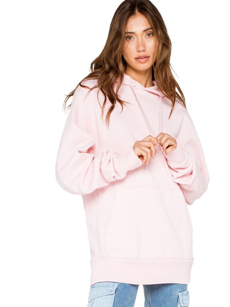 Pink Plain Hoodie for Adult's