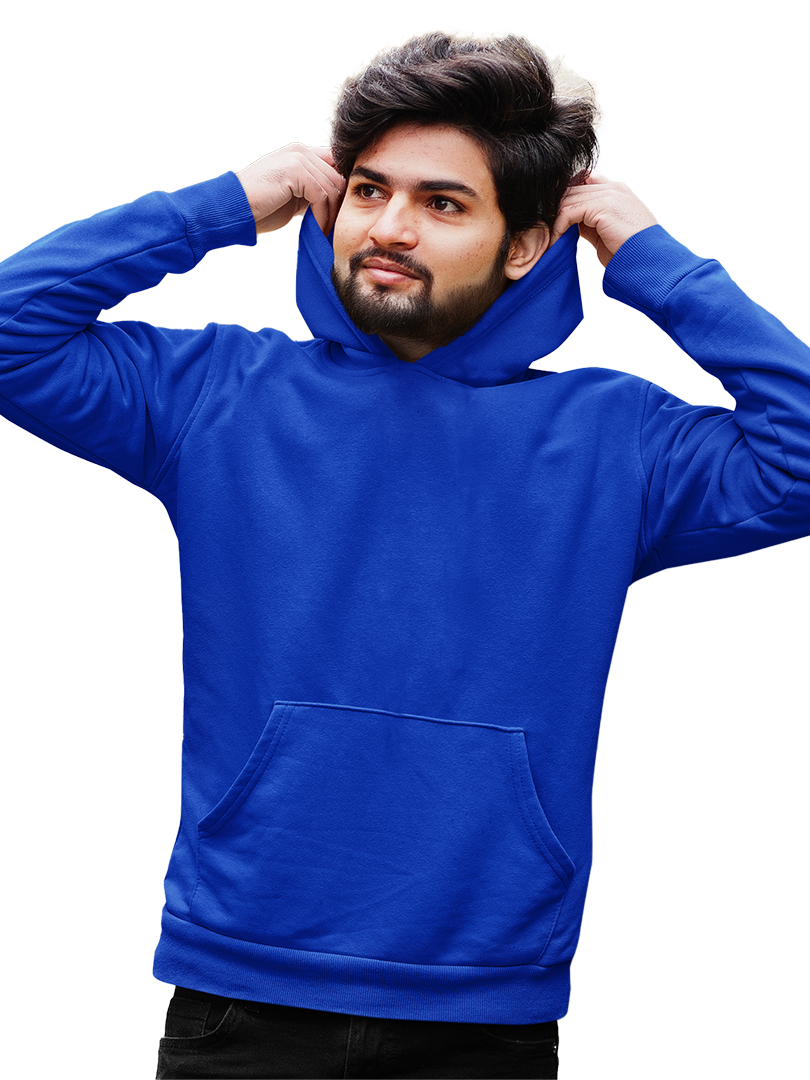 Royal Blue Plain Hoodie for Adult's