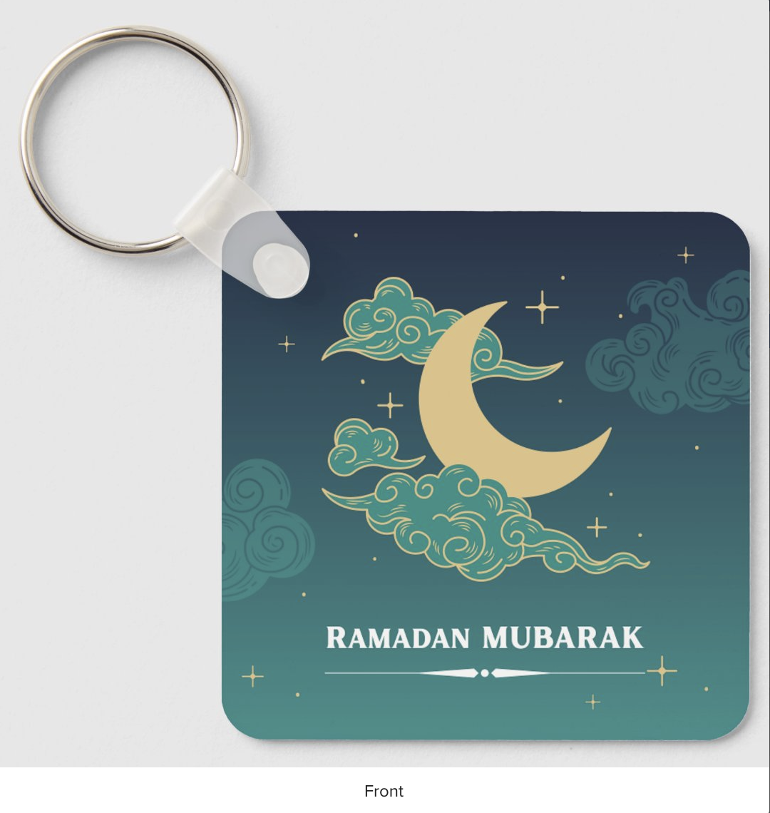 Ramadan Kareem Keychain square in Hand